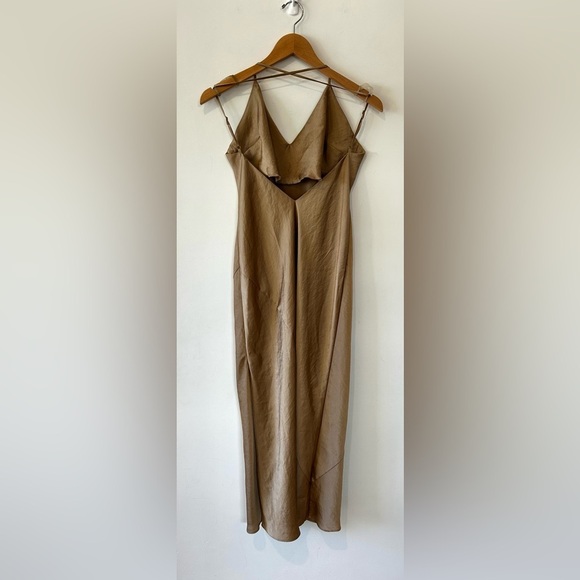 WILFRED Only Slip Satin Maxi Dress | Champagne | Small - Picture 7 of 11